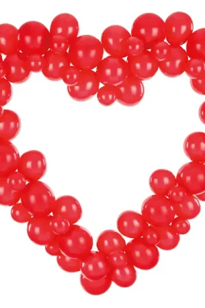 Guirlande de ballons avec cadre en forme de Coeur Rouge Quantité Limitée