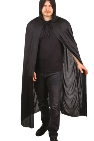 Cape avec Capuche Noir 150 cm Réduction