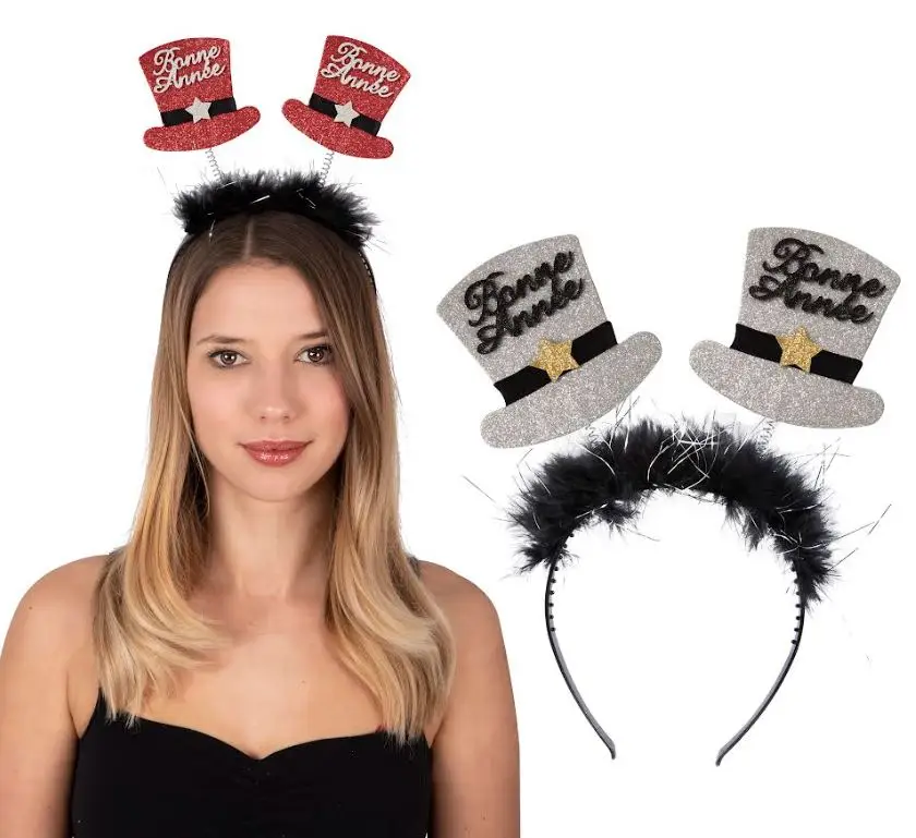 Haute Qualité Serre-Tête Chapeaux Bonne Année Couleur Aléatoire