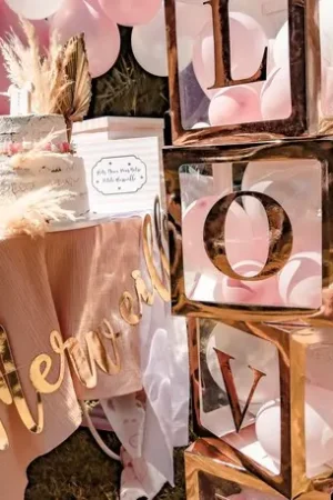 Vente Flash Sticker LOVE Rose gold 15CM