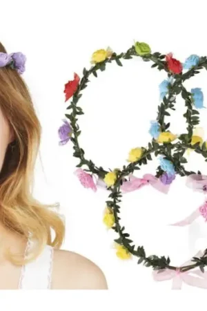 Haute Qualité Couronne de Fleurs Lumineuse Couleur Aléatoire