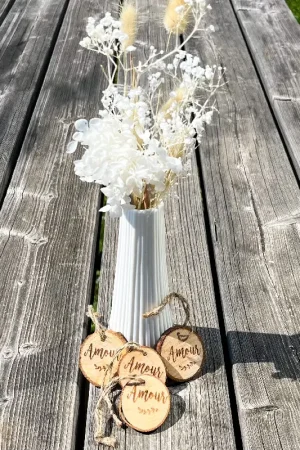 4 Rondins de bois marque place Amour Commande En Gros