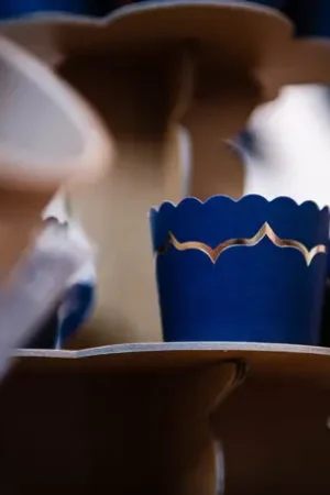 Réduction Cakes Cup Bleu Marine Liseré Orx 20