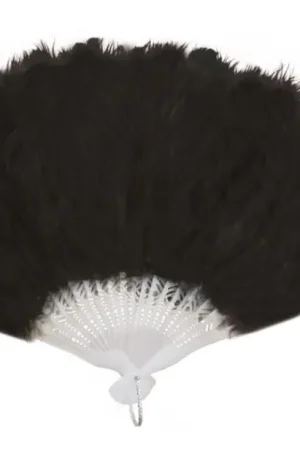 Affaire À Saisir Éventail à Plumes Noir 43 cm