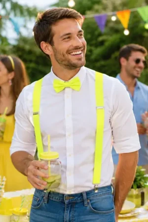 Achat Immédiat Bretelles Jaune Fluo