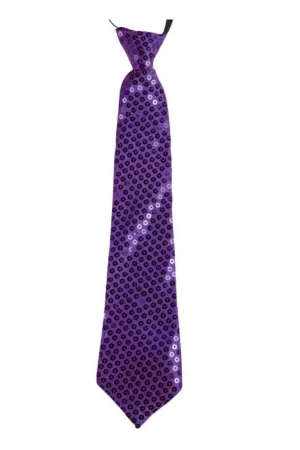 Offre Limitée Cravate à Sequins Violet