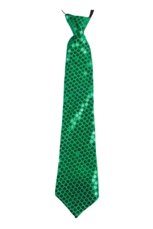 Cravate à Sequins Vert Expédié Aujourd'hui