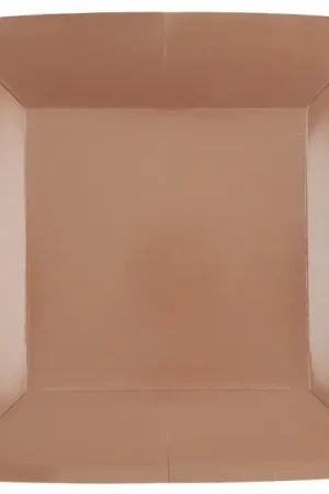 Assiette carrée en carton Bronze 23cm x 10 pièces Expédié Aujourd'hui