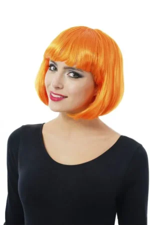 Perruque Carré Orange Commander Maintenant