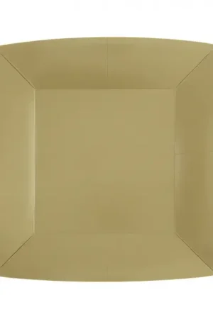 Petite assiette carrée en carton Naturel 18cm x 10 pièces Seulement Aujourd'hui
