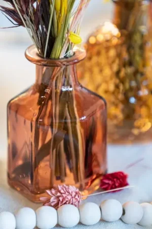 Haute Qualité Vase en verre Leonie Vieux Rose