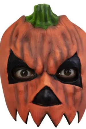 Demi Masque Latex Citrouille Bon Marché