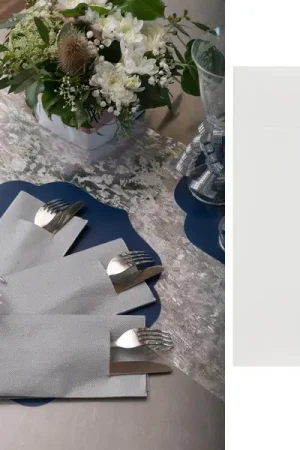 Serviette porte Couverts Blanc x 12 pièces Meilleur Prix