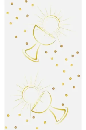 Super Prix Chemin de table Polyester Calice Or