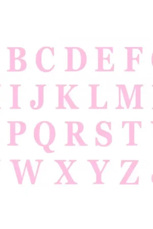 Super Prix 48 Lettres Adhésives Rose en carton