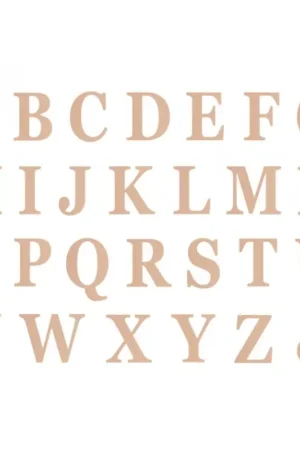 48 Lettres Adhésives Rose gold en carton Pas Cher