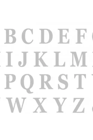Nouveauté 48 Lettres Adhésives Argent en carton