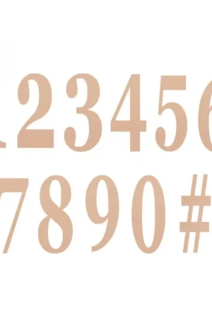 12 Chiffres adhésifs Rose Gold en carton Nouvel Arrivage