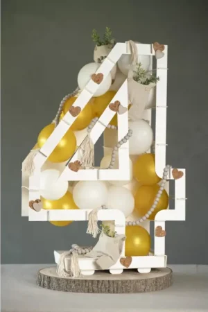 Structure pour Ballon Chiffre 4 Blanc Achetez Aujourd'hui
