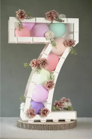 Dernière Chance Structure pour Ballon Chiffre 7 Blanc
