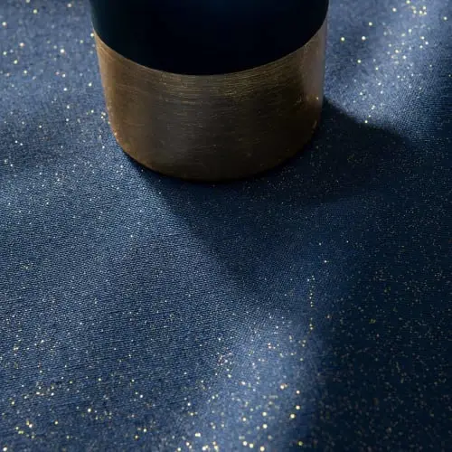 Haute Qualité Rouleau de nappe Pailletée Bleu Marine 3 mètres