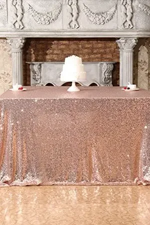 Rouleau de nappe Pailletée Rose gold 3 mètres Bon Plan
