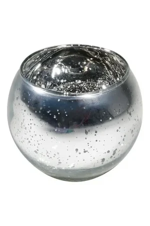 Bougeoir boule métal Argent Prix Bas