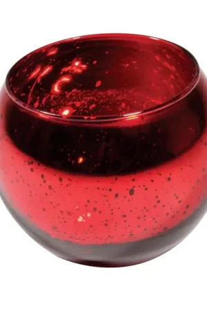 Haute Qualité Bougeoir boule métal Rouge