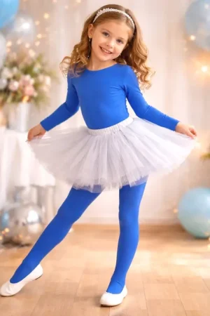 Collant 60 Denier 140/152 cm Bleu Solde