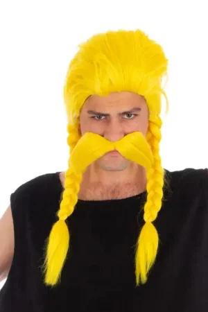 Perruque avec Moustache Ordralfabetix avec élastique Jusqu'à Épuisement Des Stocks