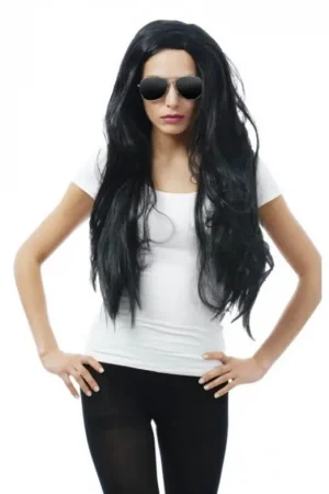 Jusqu'à Épuisement Des Stocks Perruque Cheveux Long Noire