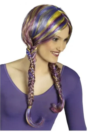 Remise Perruque Arabella Violette Magenta Jaune