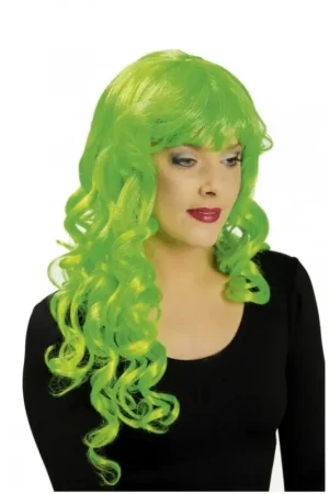 Perruque Peggy Vert Fluo Offre Limitée