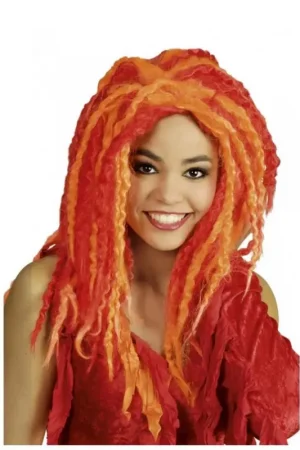 Bon Plan Perruque Calypso Orange Fluo