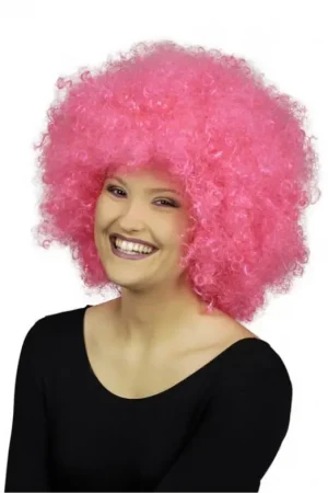 Achat Immédiat Perruque Lucie Afro Géant Fuchsia Fluo