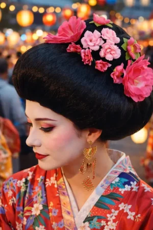 Remise Perruque Geiko Noir