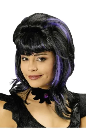 Perruque Vampire Noire et Violette Offre Limitée