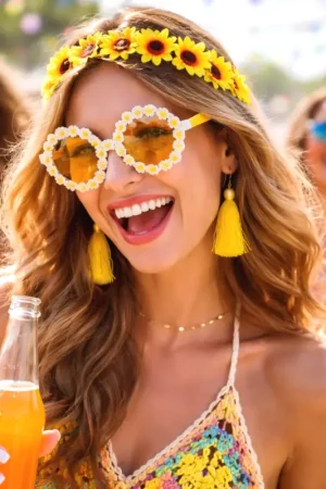 Lunettes Marguerites Hippie Remise