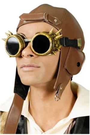 Top Vente Lunettes Steampunk Or avec épines