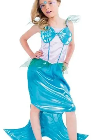 Déguisement Enfant Sirene Luxe Bleu 4/6 Ans Expédition Rapide