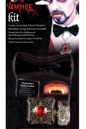 Kit Vampire Dent Noeud Papillon Médaillon Vente Directe