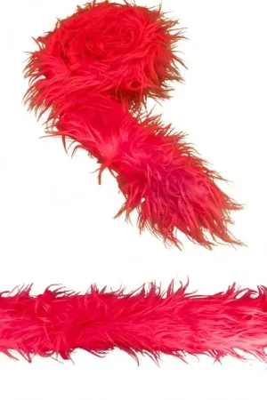 Boa Fourrure Rouge 210 cm Nouvel Arrivage