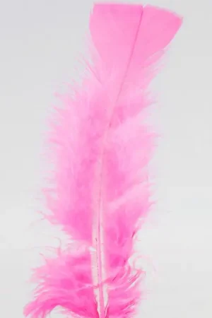 Prix Cassé Plumes Pieds Plats Fuchsia x100pcs