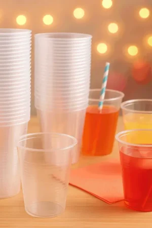 Gobelets plastique transparent réutilisable 20 cl x 200 pièces Populaire