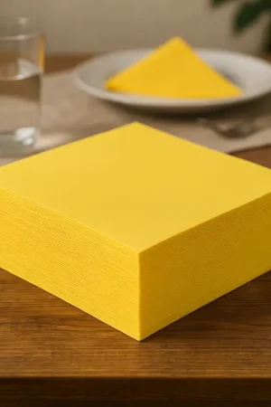 Prix Promo Serviette en papier Jaune 38 x 38 cm x 40 pièces