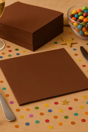 Dernier Modèle Serviette en papier Chocolat 38 x 38 cm 2 pli x 40 pièces