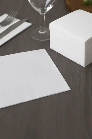 Expédition Rapide Serviette en papier Blanc 38 x 38 cm Soft Touch x 40 pièces