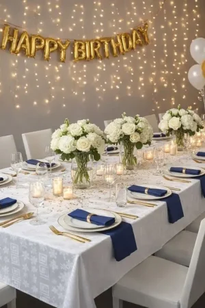 Nappe en papier damassé 25 mètres x 1.18 m Blanc Livraison Express