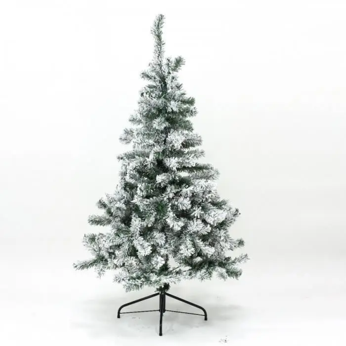 Offre Du Jour Sapin Artificiel de Noel Floqué Vert Neige 120 cm