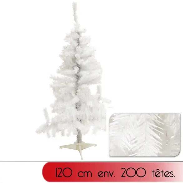 Sapin de Noel Artificiel Blanc 120 cm Marque